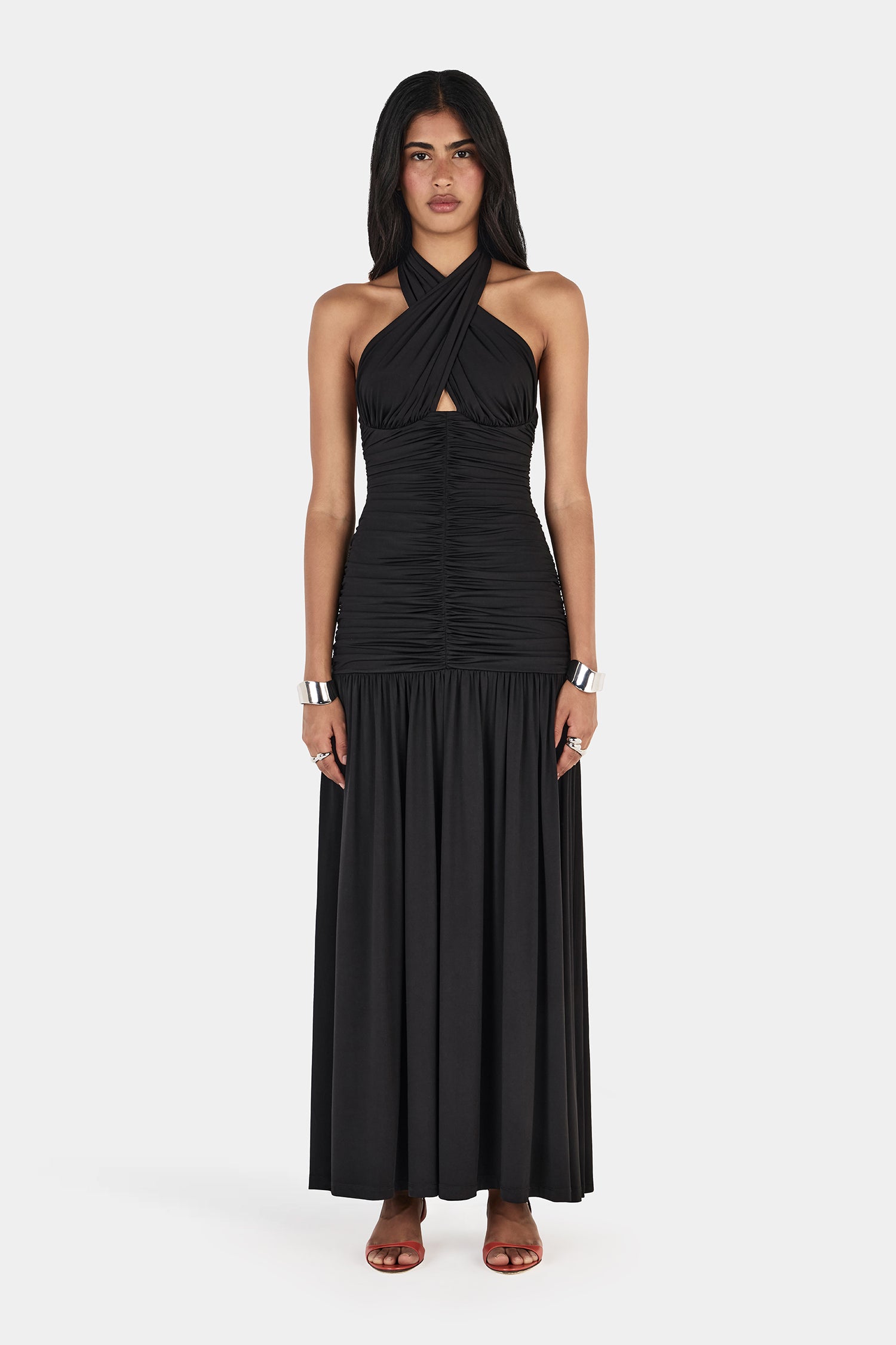 hansel and gretel black dress Siren Black-L / Color:Polka Dot Green On-Sale Black Tie Wedding Guest