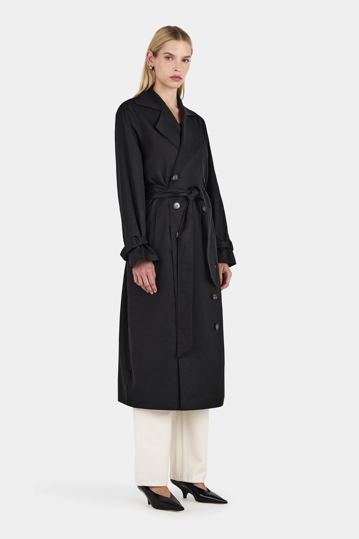 Teddy Trench Coat Black-L BLACK