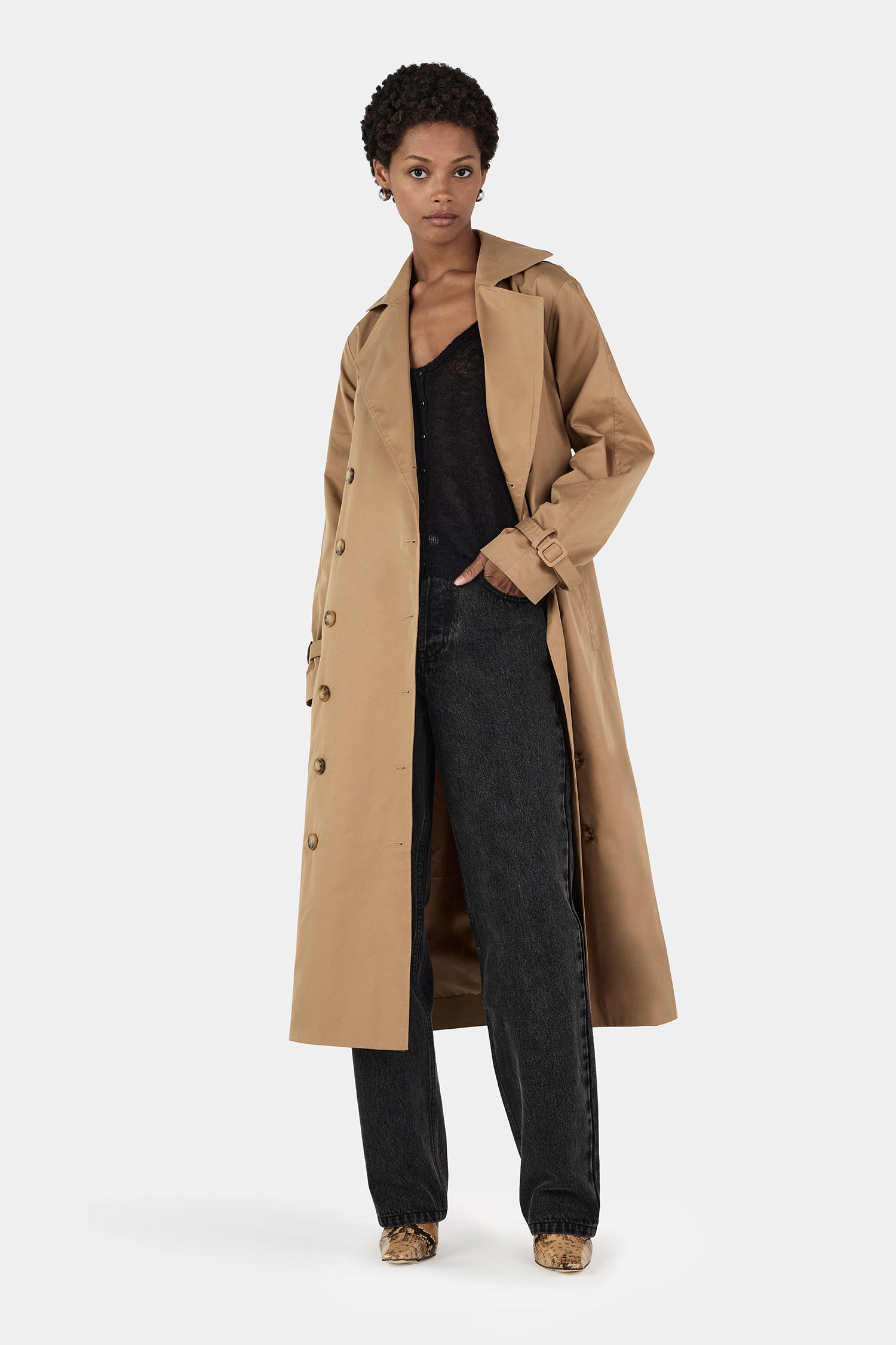 Teddy Trench Coat Taupe-L TAUPE
