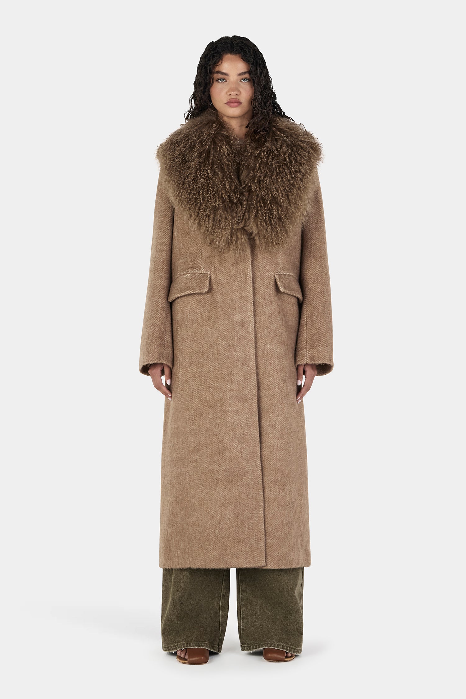 ジャケット・アウター Herlipto Wool-Blend Rever Trench Coat Valerie Coat Oat | Women Trench Coat | Hansen and Gretel – Hansen