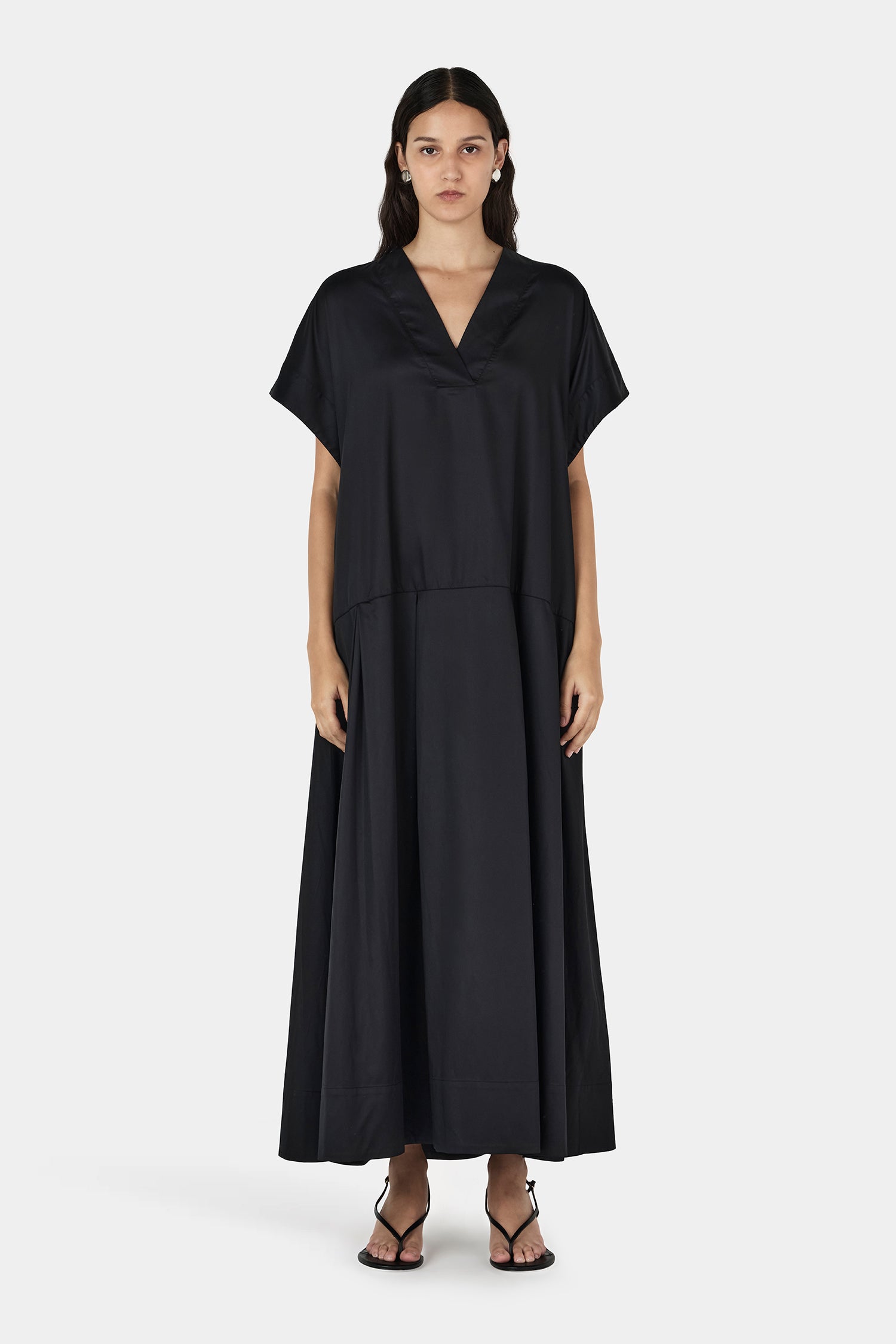 chinese dress ladies Vera Maxi Dress Black – Hansen & Gretel