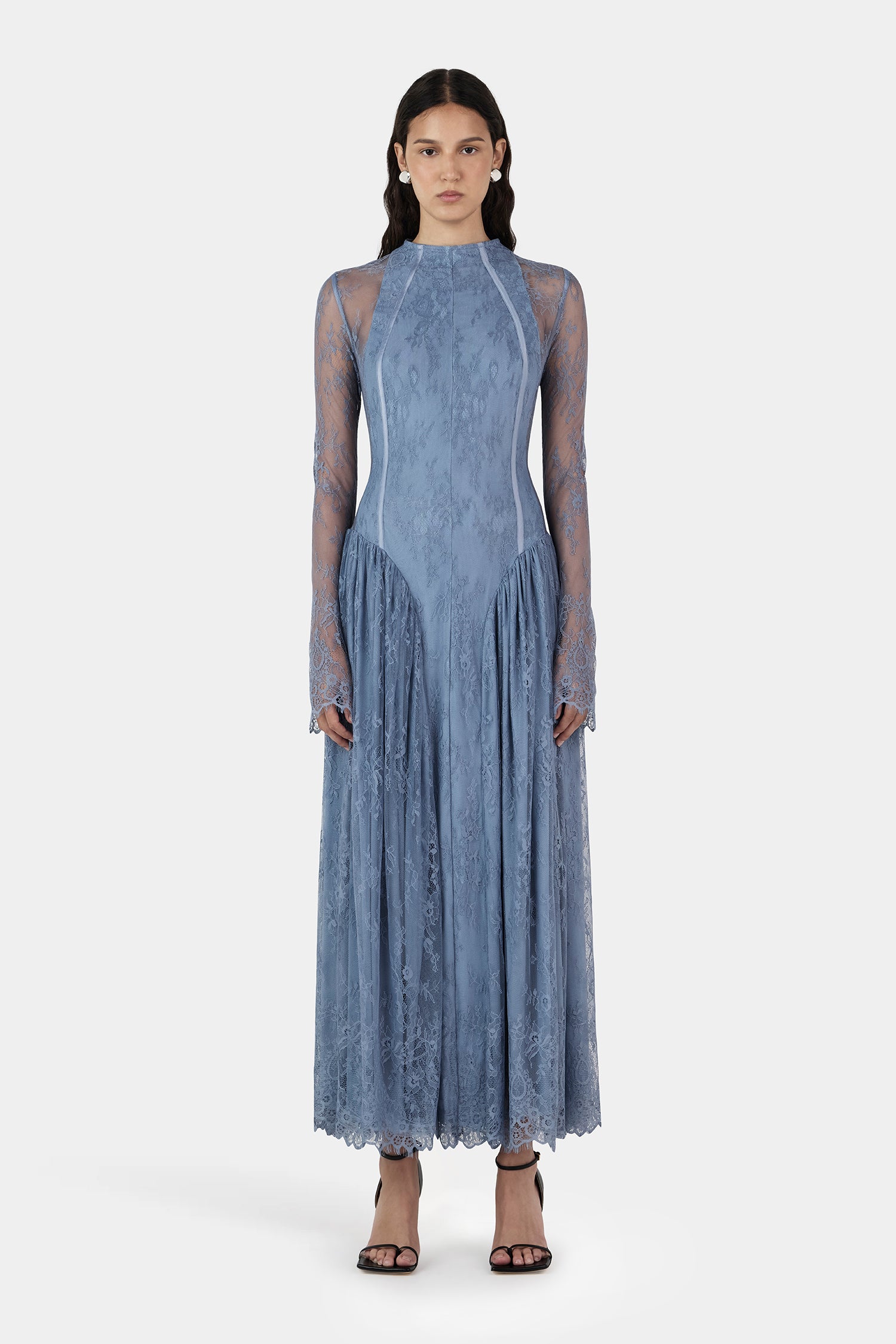 Violetta Lace Dress Steel – Hansen & Gretel