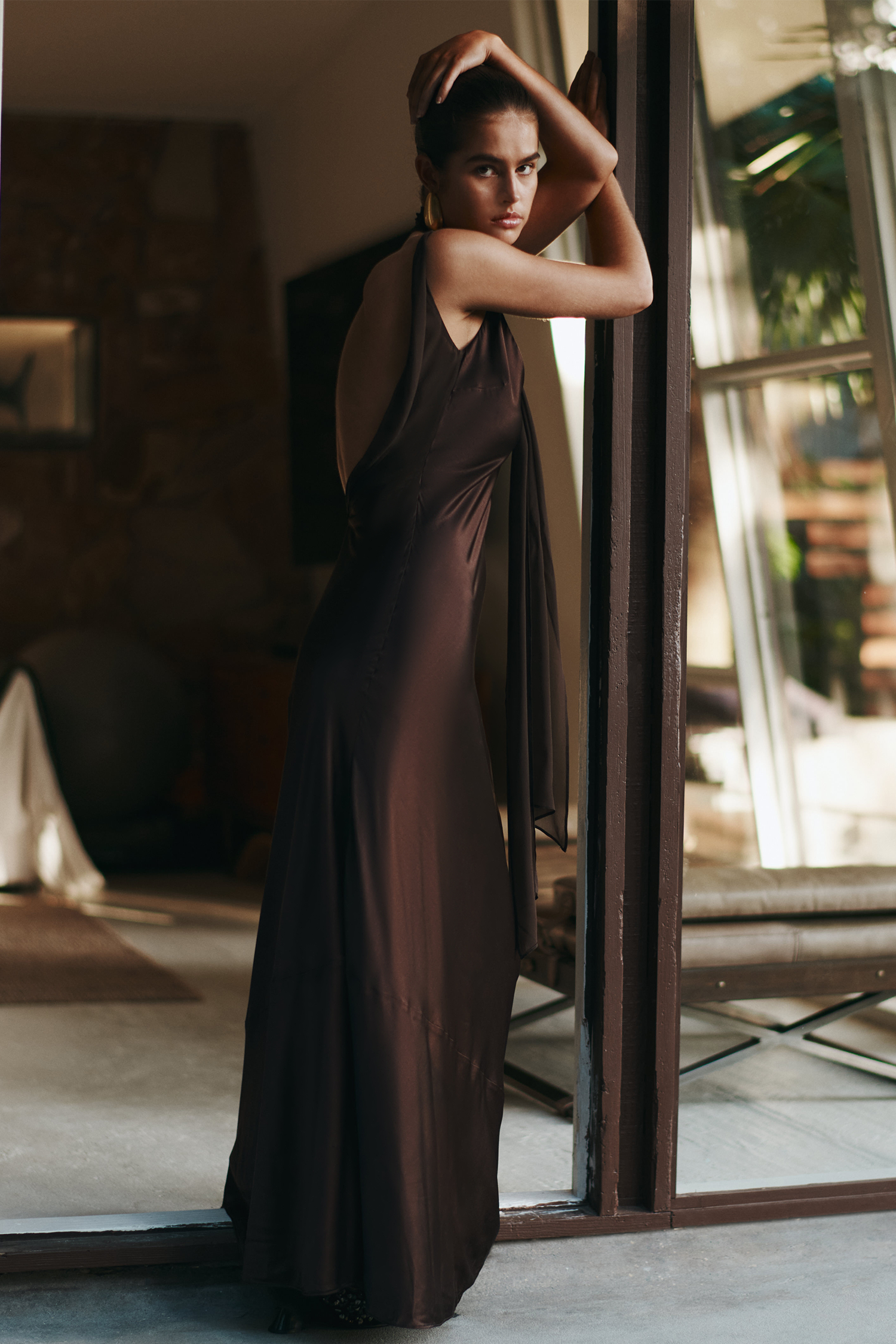 Hayley Dress Chocolate-L / CHOCOLATE