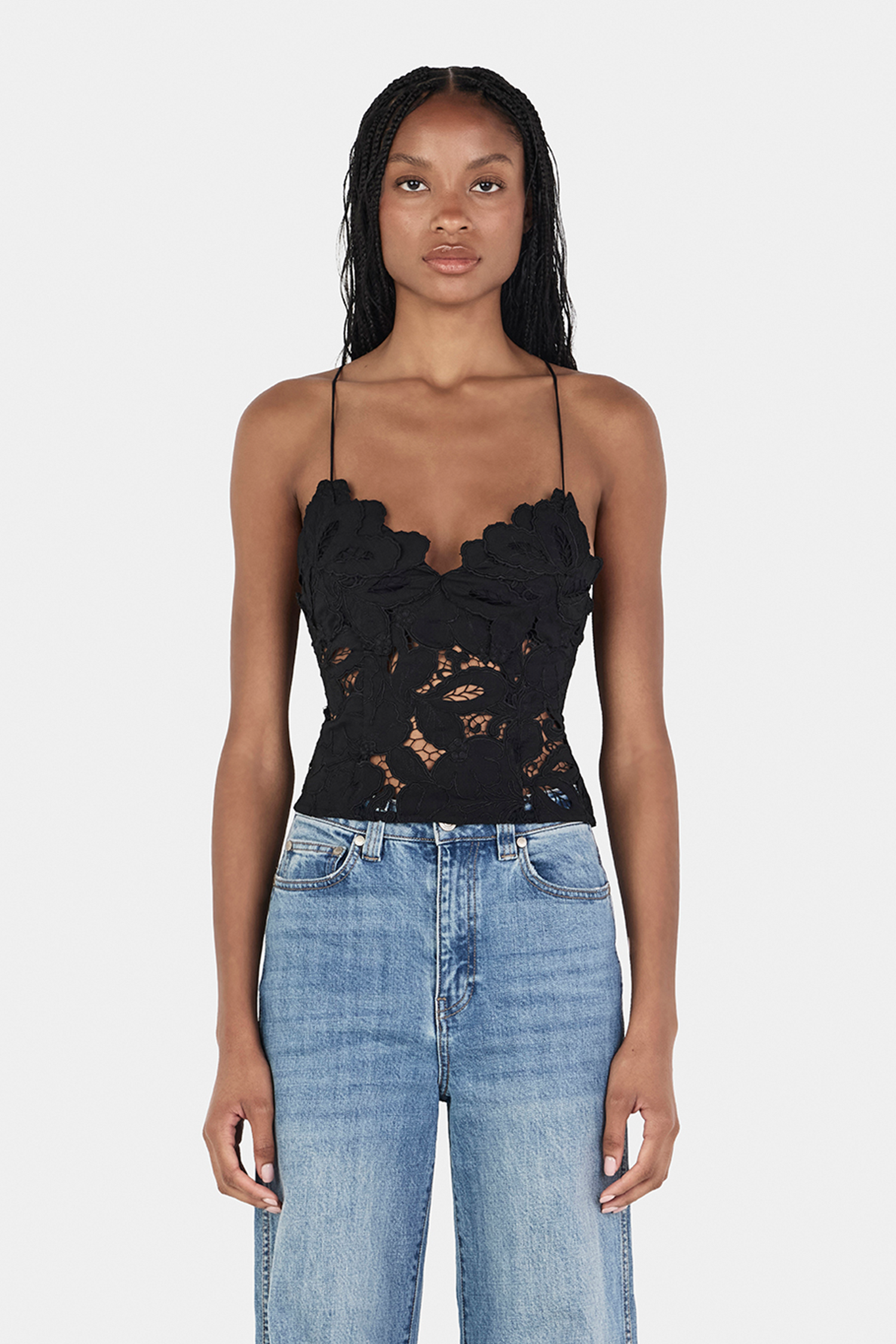 Bailey Top Black | Women Lace Cami Top | Hansen and Gretel