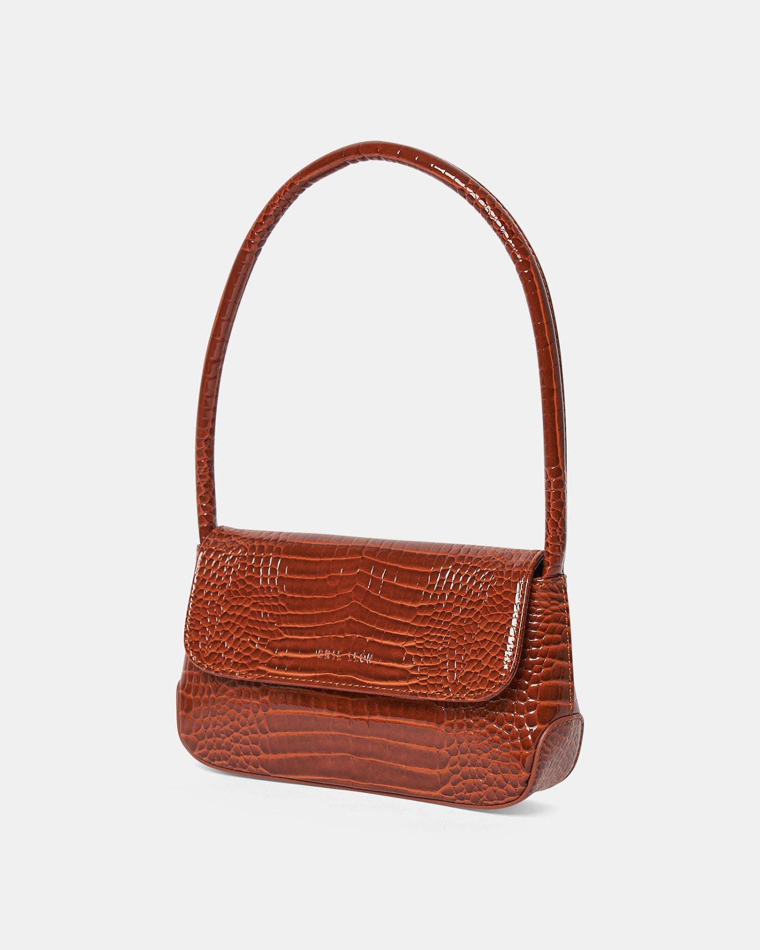 Samira Bag Small - Dark Brick Baby Croc