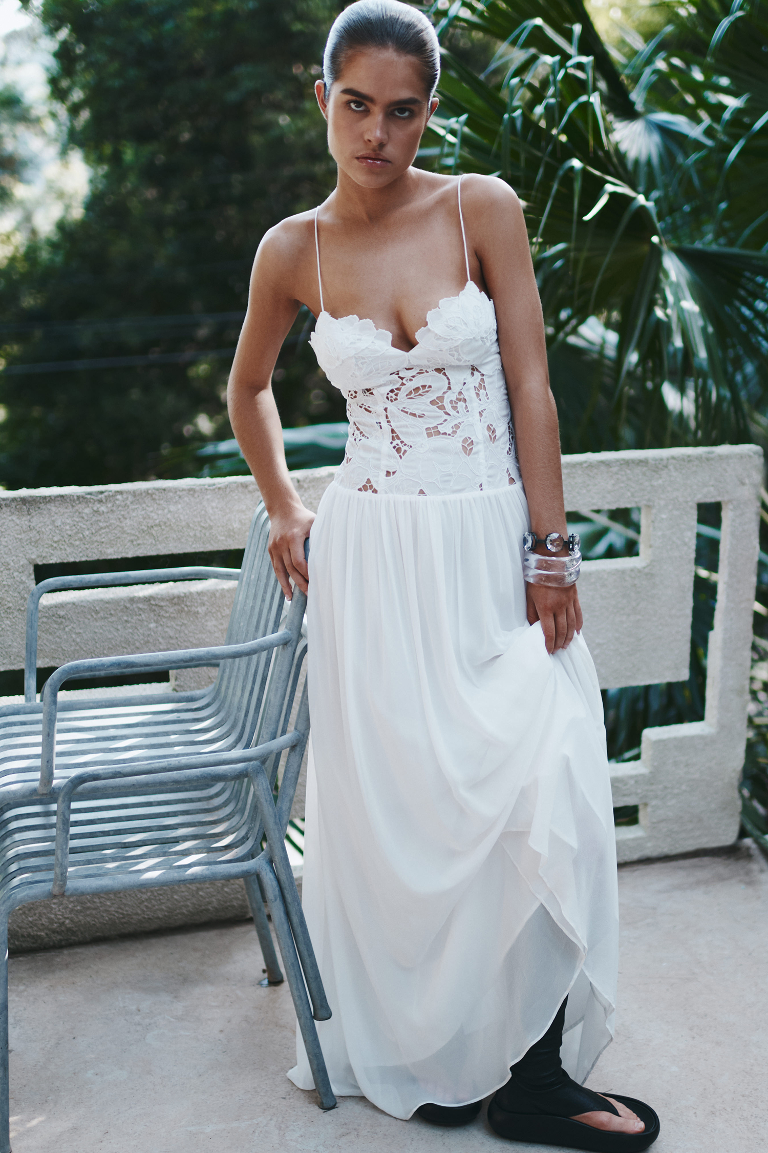 hansen and gretel stephanie maxi dress Stephanie Maxi Dress White-L / WHITE