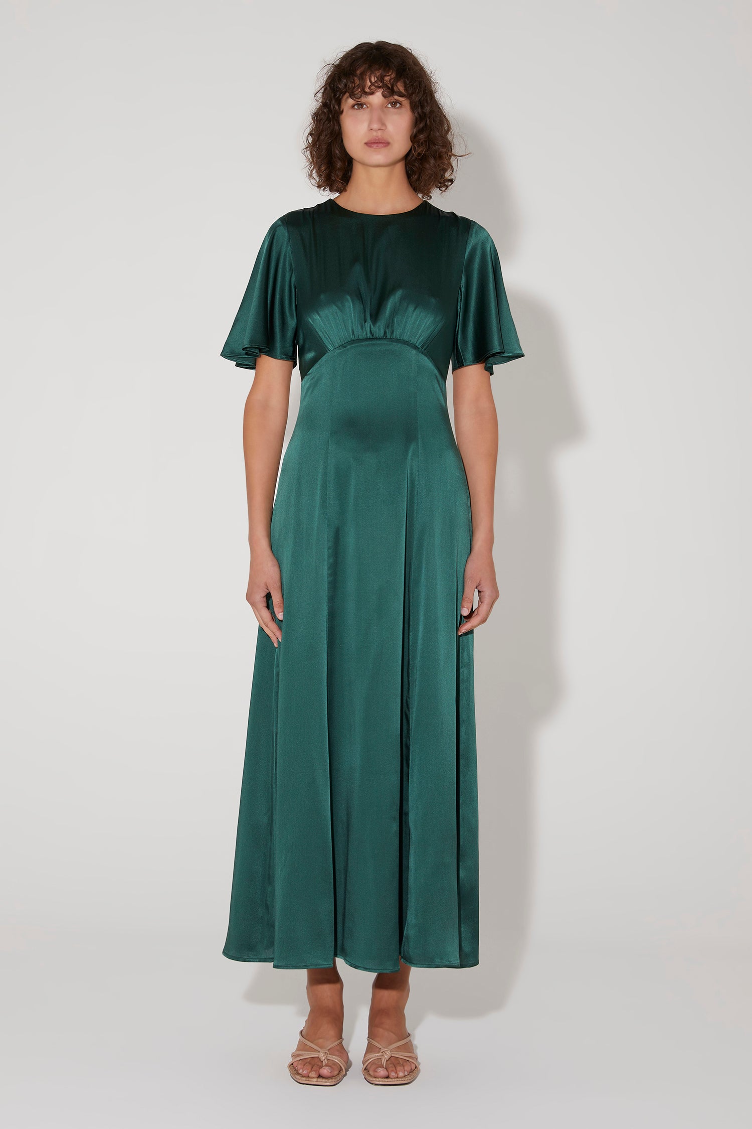 Pine green color dress hot sale