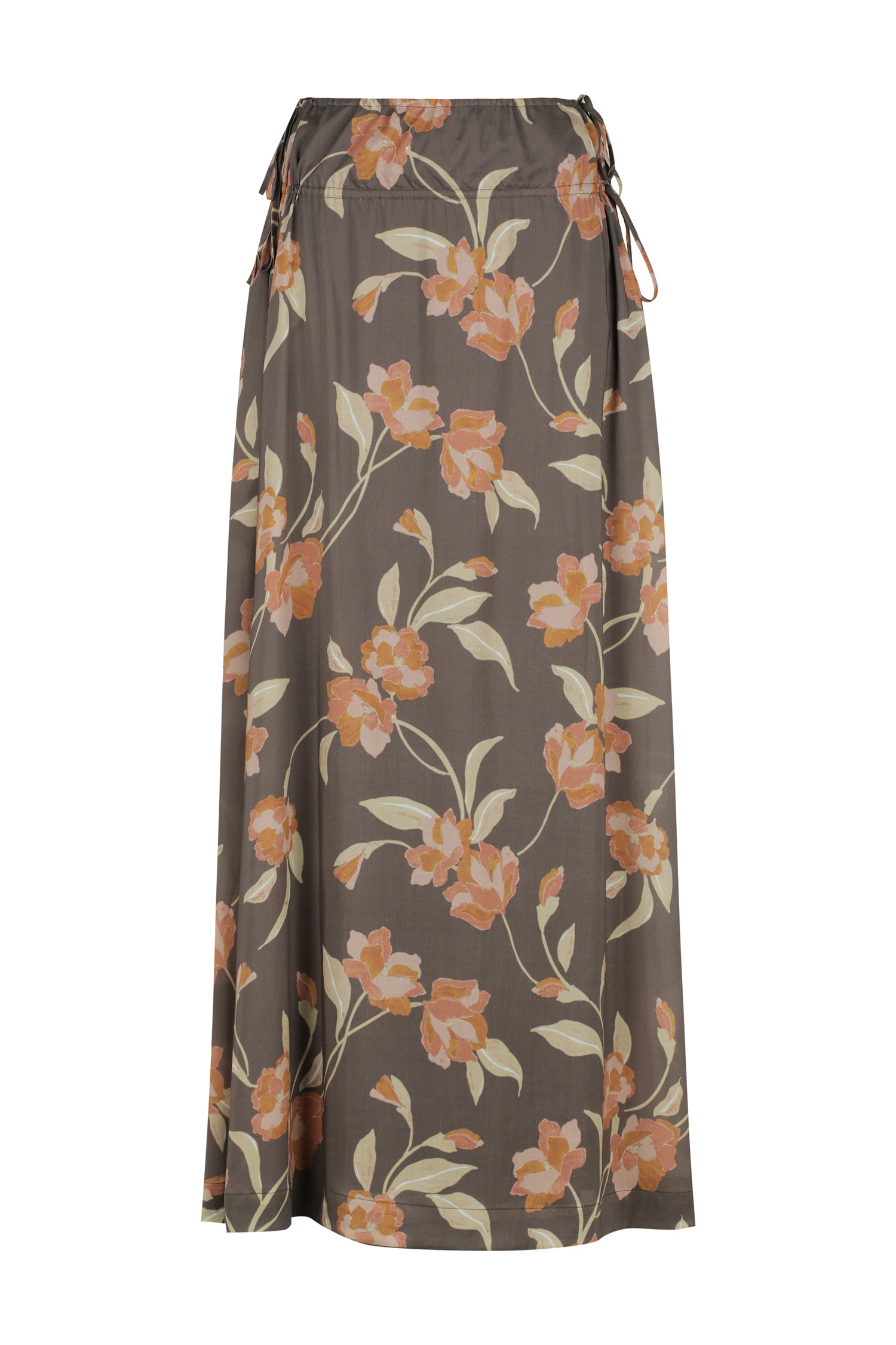 Grey floral slip hot sale skirt 632-036